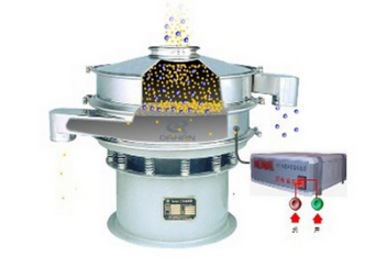 超聲波振動篩工作原理：物料進入超聲波振動篩體內，通過振動電機與超聲波換能器的配合使用實現，物料的篩分，分級，除雜等篩分目的。